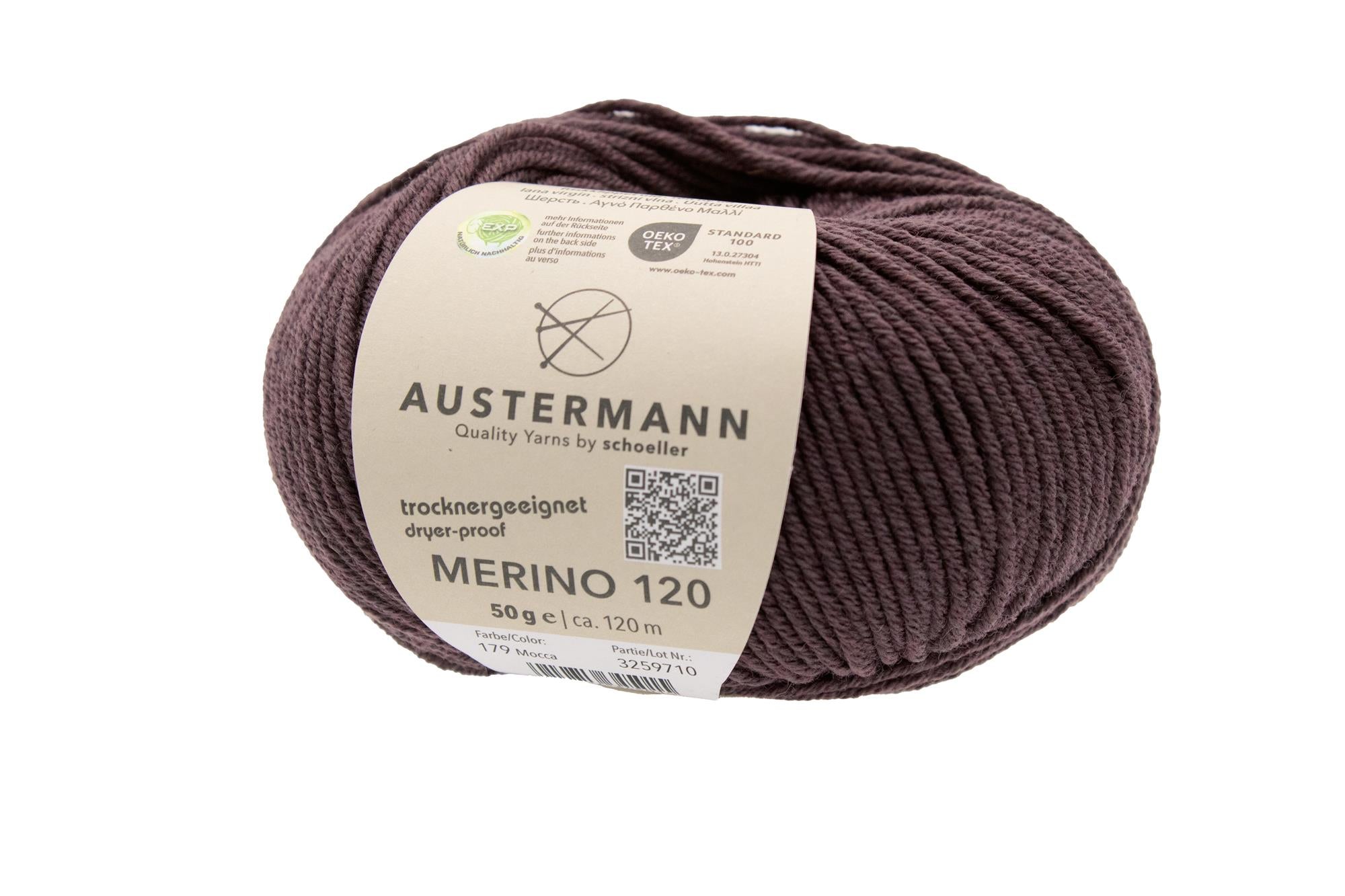 Austermann Merino 120 | Merinowolle 120m/50g | Farbe 179 - mocca