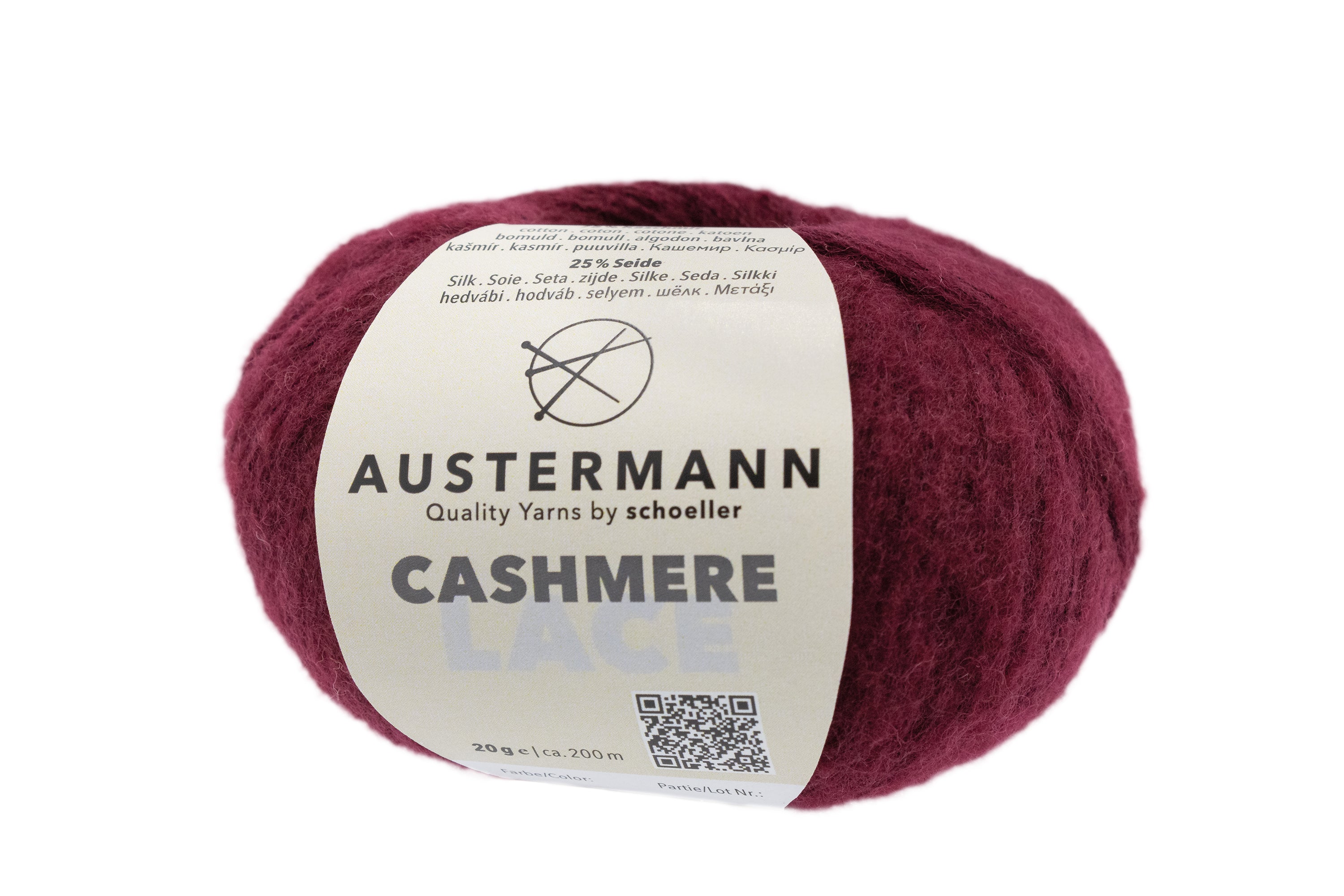 Cashmere Lace Garn | 200m/20g | Farbe: 6 - bordeaux