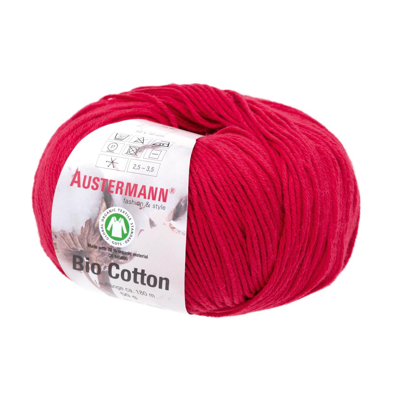 Gots  Bio Cotton Uni | 180 M - 50 G | 03 - Rot