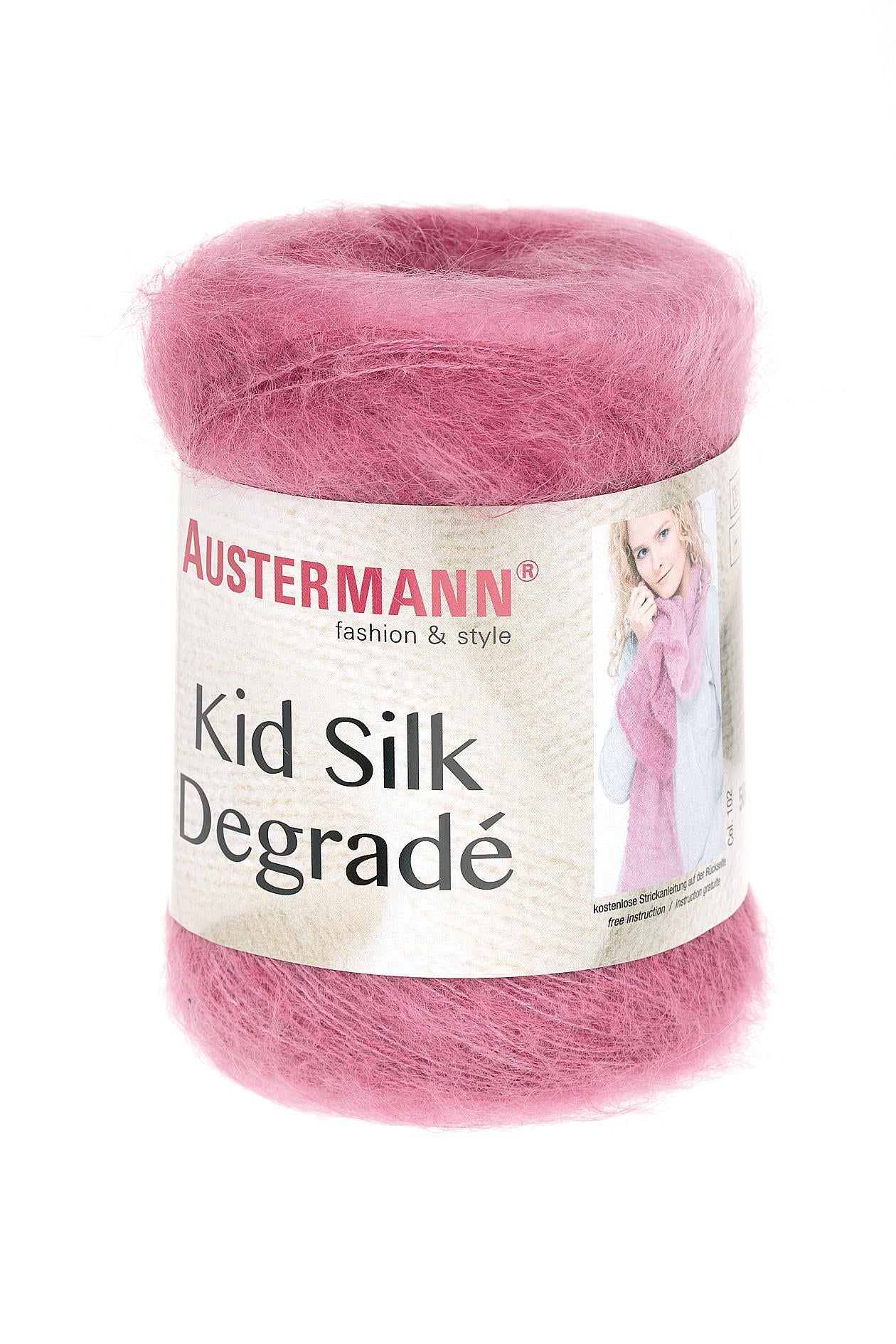 Kid Silk Degradee | 425 M - 50 G | 102 - Pink