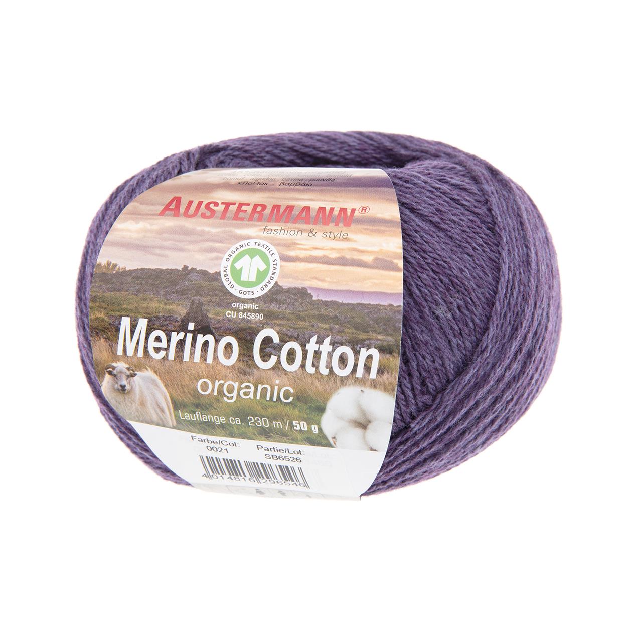 Mérino Coton | 230 M - 50 G | 21 - Aubergine