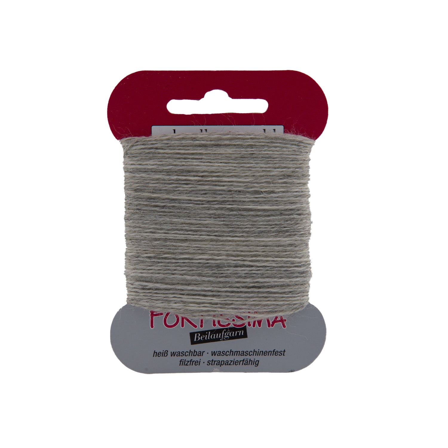 Fortissima Socken-Beilaufgarn 40m/5g | Farbe 1055 - GRAU-MELIERT