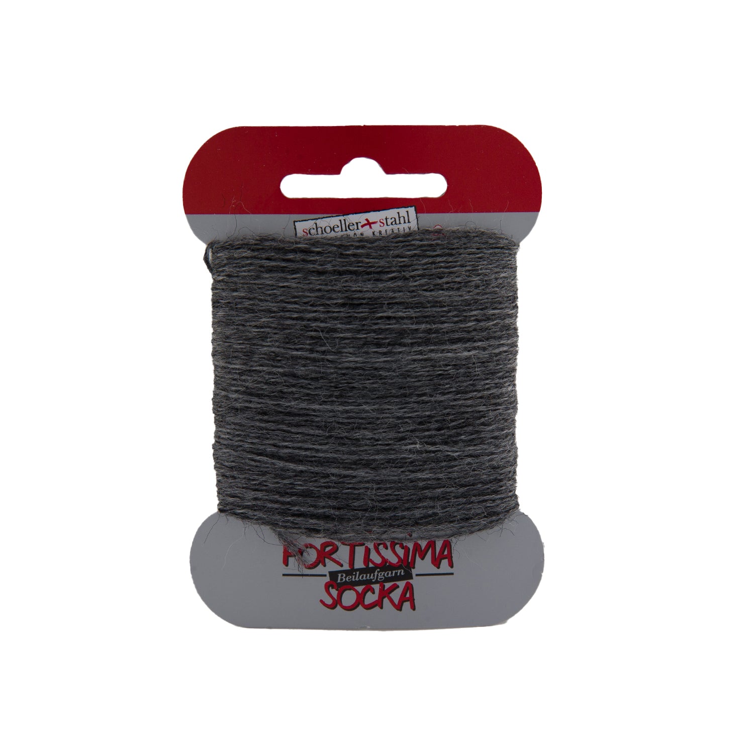 Fortissima Socken-Beilaufgarn 40m/5g | Farbe 1057 - MITTELGRAU-MELIERT