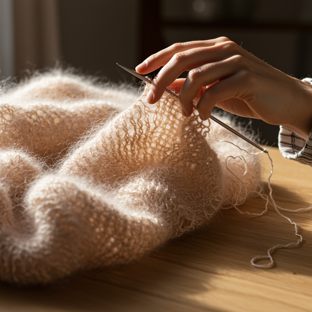 Mohair-Mischgarne: So kreieren Sie luftig-leichte Strickträume freepik candid i with natural textures and highly realisti 2835